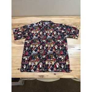 Vintage Disneyland Resort Grumpy Snow White Men's Hawaiian Short Sleeve Shirt XL
